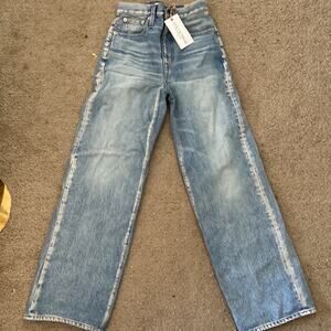 Madewell Rivet & Thread light wash wide leg jeans size 23 NWT